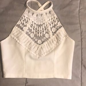 Xenia Boutique white crop top.